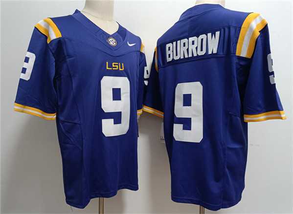 Mens LSU Tigers #9 Joe Burreaux Purple 2023 Stitched Football Jersey->lsu tigers->NCAA Jersey
